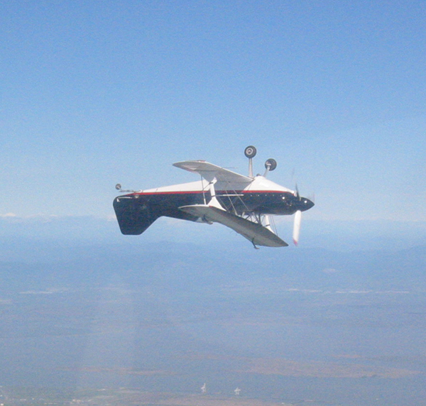 This me flying my "one of a kind," homebuilt airplane called The Phoenix. It was designed by Dan Rihn and built in 1988 by Mike Andersen. The plane has been blown twice in the World Aerobatic Championships. I am the third owner and it is seriously fun to fly!