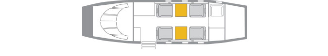 Light Jet Interior 2D Layout