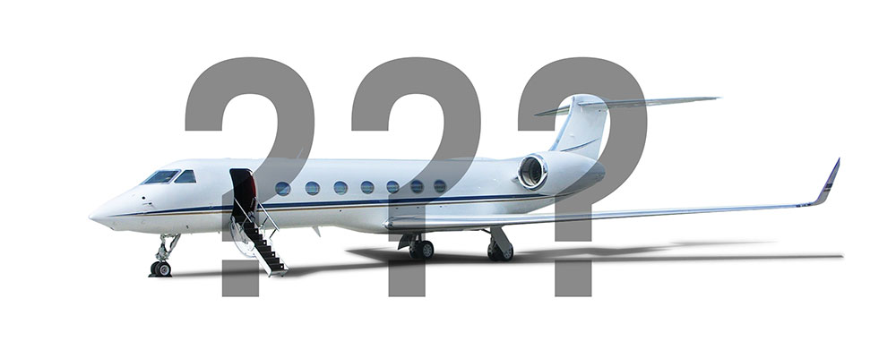 Question Marks on Private Jet Charter Quote