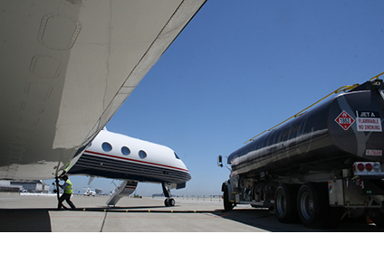 Private Jet and Fuel Truck