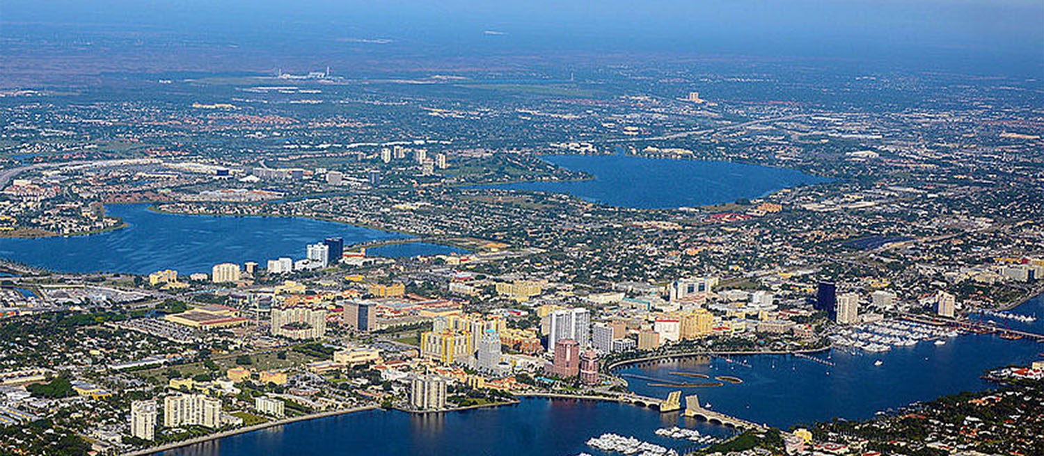 West Palm Beach Private Jet Charter Aerial View