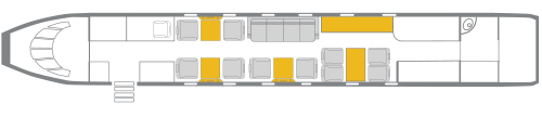 Private Jet Global 6000 2D Interior