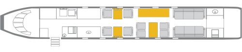 Private Jet G650ER 2D Interior