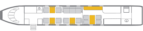 Private Jet Gulfstream G400 2D Interior