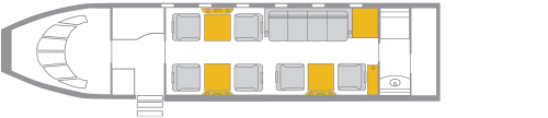 Private Jet Challenger 604 2D Interior