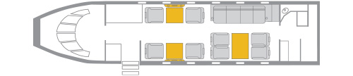 Private Jet Challenger 605 2D Interior